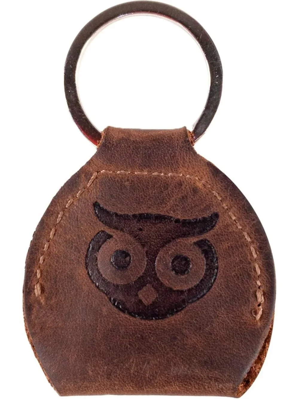 Guitar Pick Holder Keychain, Full Grain Leather Key Organizer for Musicians